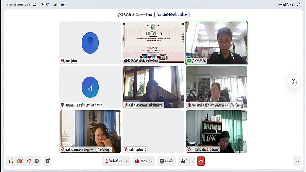 title - Unit School ชี้แจงรายละเอียดของการจัดทำผลงานตามตัวชี้วัดที่ 6 ของ ส.ป.ก. จังหวัด รอบประเมินที่ 2/2569 ผ่านสื่ออิเล็กทรอนิกส์ (ผ่านระบบแอปพลิเคชั่น GDCC Space)